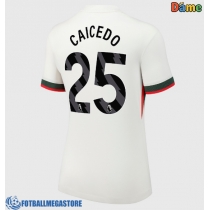 Fotballdrakt Dame Chelsea Moises Caicedo #25 Bortedrakt 2025-26 Kortermet